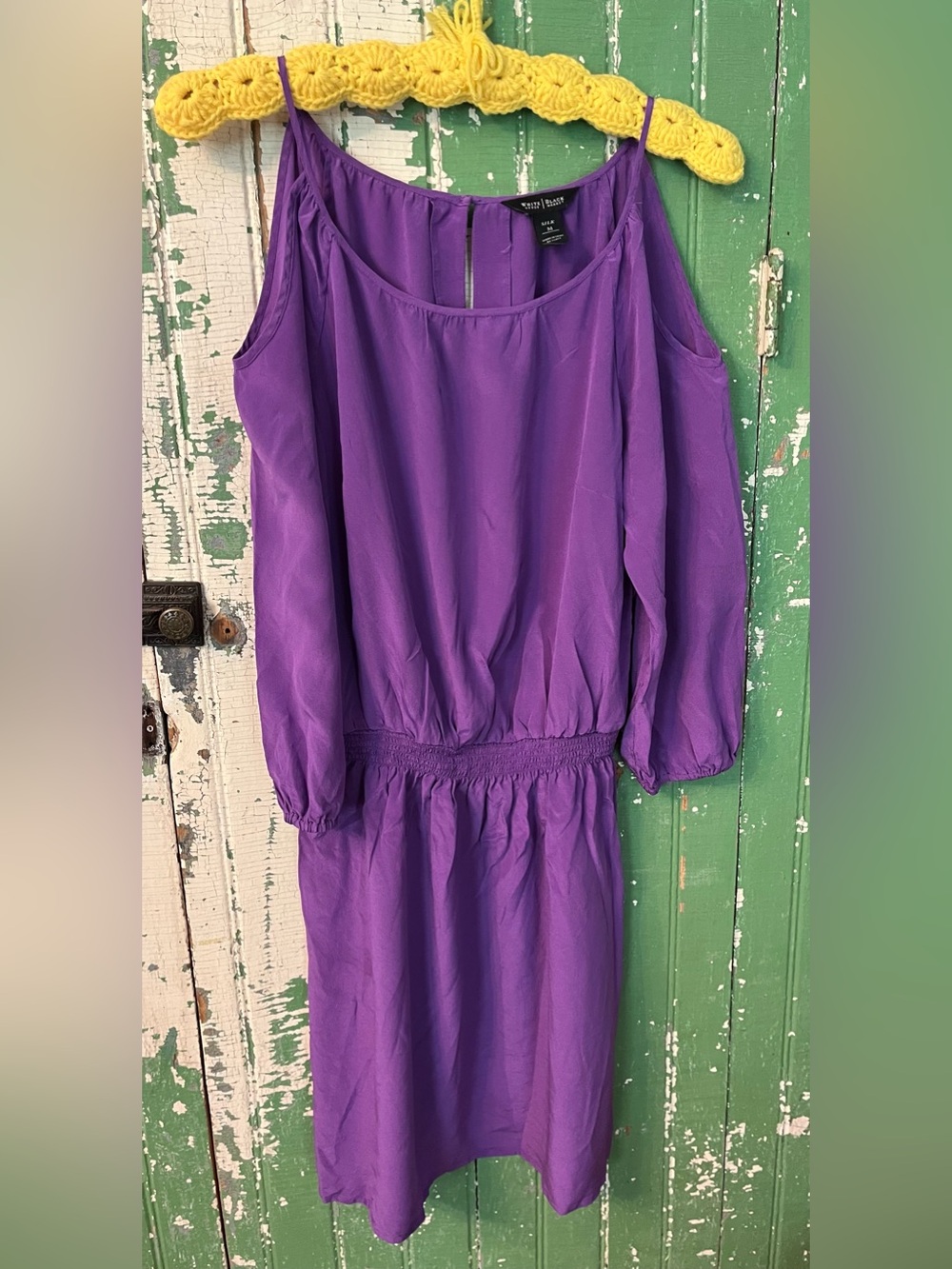 Silk Dress White House Black Market Vibrant Purple Size Medium